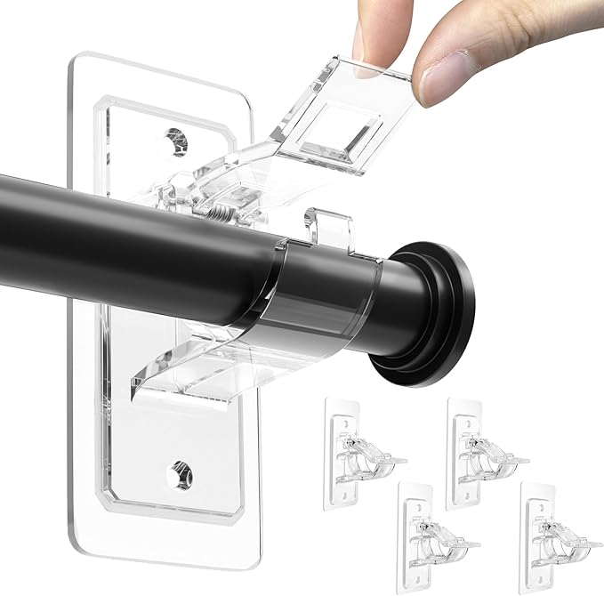 Supports de tringle à rideau sans perçage