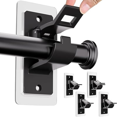 Supports de tringle à rideau sans perçage